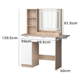 Hoxton Room 2 Piece Sienna LED Dressing Table &amp; Stool Set