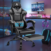 Hoxton Room Darius Faux Leather Gaming Chair with Lumbar Massage