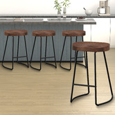 Hoxton Room 65cm Viggo Elm Wood Barstools