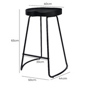 Hoxton Room 65cm Viggo Elm Wood Barstools