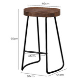 Hoxton Room 65cm Viggo Elm Wood Barstools