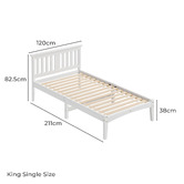 Hoxton Room Lunox Pine Wood Bed Frame