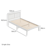 Hoxton Room Lunox Pine Wood Bed Frame