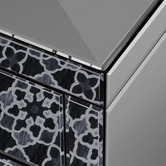 Hoxton Room Allia 3 Drawer Mirrored Bedside Table