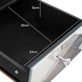 Hoxton Room Allia 3 Drawer Mirrored Bedside Table