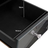 Hoxton Room Allia 3 Drawer Mirrored Bedside Table