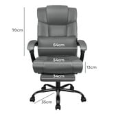 Hoxton Room Marius PU Leather Executive Chair with Footrest