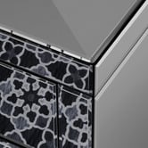 Hoxton Room Allia 3 Drawer Mirrored Bedside Table