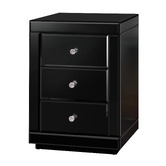 Hoxton Room Allia 3 Drawer Mirrored Bedside Table