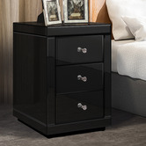 Hoxton Room Allia 3 Drawer Mirrored Bedside Table