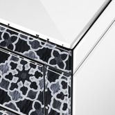 Hoxton Room Allia 3 Drawer Mirrored Bedside Table