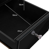 Hoxton Room Allia 3 Drawer Mirrored Bedside Table