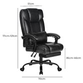 Hoxton Room Marius PU Leather Executive Chair with Footrest