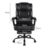 Hoxton Room Marius PU Leather Executive Chair with Footrest