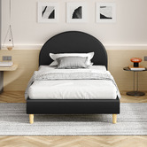 Hoxton Room Kenyatta Faux Leather Platform Bed