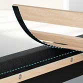 Hoxton Room Charcoal Kenyatta Upholstered Bed Frame
