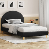Hoxton Room Kenyatta Faux Leather Platform Bed