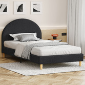 Hoxton Room Charcoal Kenyatta Upholstered Bed Frame