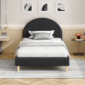 Hoxton Room Charcoal Kenyatta Upholstered Bed Frame