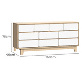 Hoxton Room Luttrell 10 Drawer Chest