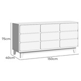 Hoxton Room Luttrell 9 Drawer Chest