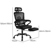 Hoxton Room Black Sierra Mesh Back Office Chair
