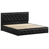 Hoxton Room Black Hoyce Faux Leather Gas Lift Bed