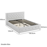 Hoxton Room White Hoyce Boucle Gas Lift Bed