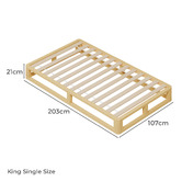 Hoxton Room Berenice Pine Wood Bed Base