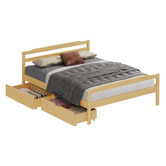 Hoxton Room Fremont Pine Wood Platform Bed with Drawers