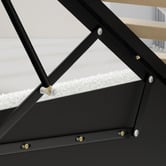 Hoxton Room White Caledon Boucle Gas Lift Storage Bed with LED