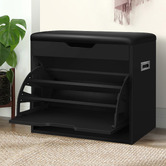 Hoxton Room Blaire Flip-Drawer Shoe Storage Bench