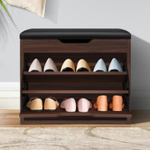 Hoxton Room Blaire Flip-Drawer Shoe Storage Bench