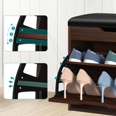 Hoxton Room Blaire Flip-Drawer Shoe Storage Bench