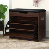 Hoxton Room Blaire Flip-Drawer Shoe Storage Bench