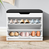 Hoxton Room Blaire Flip-Drawer Shoe Storage Bench