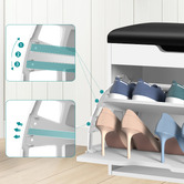Hoxton Room Blaire Flip-Drawer Shoe Storage Bench