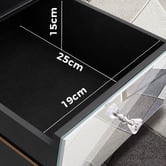 Hoxton Room Allia 2 Drawer Mirrored Bedside Table
