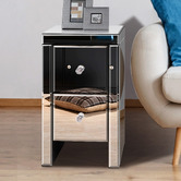 Hoxton Room Allia 2 Drawer Mirrored Bedside Table
