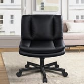 Hoxton Room Seneca Faux Leather Armless Office Chair