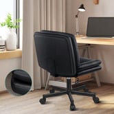Hoxton Room Seneca Faux Leather Armless Office Chair