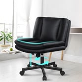 Hoxton Room Seneca Faux Leather Armless Office Chair