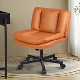 Hoxton Room Seneca Faux Leather Armless Office Chair