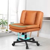 Hoxton Room Seneca Faux Leather Armless Office Chair