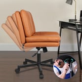 Hoxton Room Seneca Faux Leather Armless Office Chair