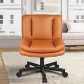 Hoxton Room Seneca Faux Leather Armless Office Chair