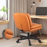 Hoxton Room Seneca Faux Leather Armless Office Chair