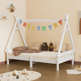 Hoxton Room Citali Pine Wood Teepee Single Bed Frame
