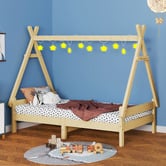 Hoxton Room Citali Pine Wood Teepee Single Bed Frame