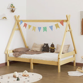 Hoxton Room Citali Pine Wood Teepee Single Bed Frame